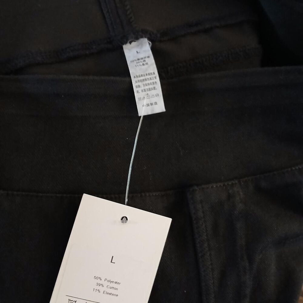 NWT Halara Black Flex Denim Casual Leggings Viral Jeggings L Classic Basic - Picture 4 of 8
